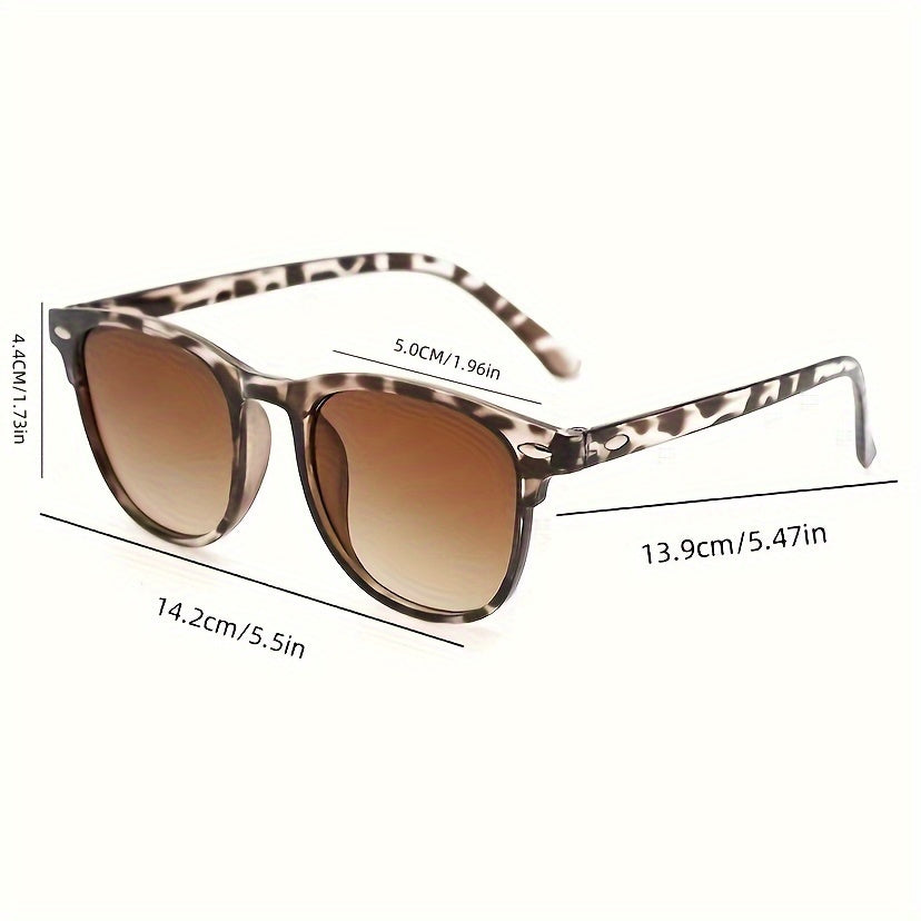Trendy Retro Sunglasses for Men and Women – Tortoiseshell Design for Beach and Holidays