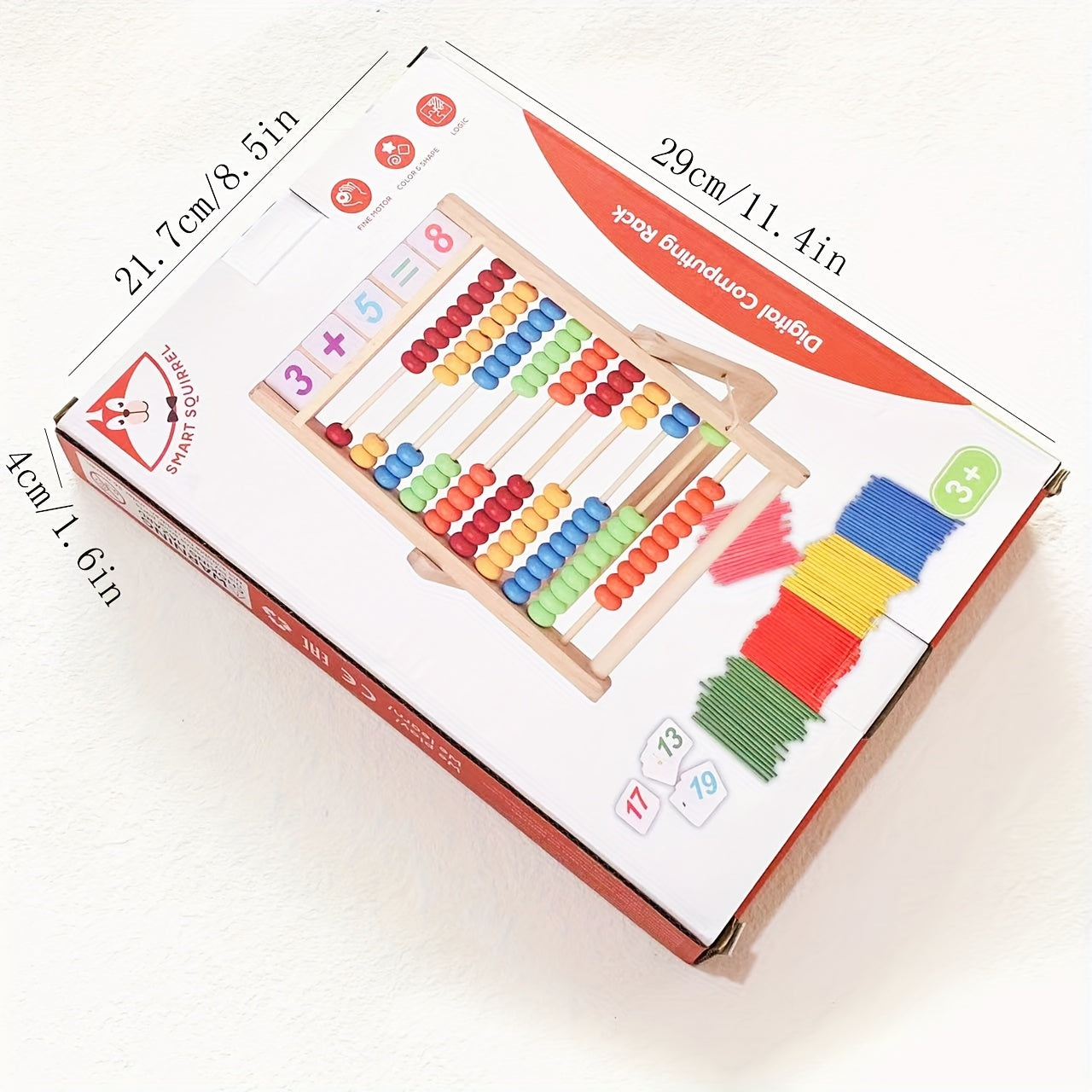 Educational Wooden Abacus – Learn Addition and Subtraction with Colourful Beads