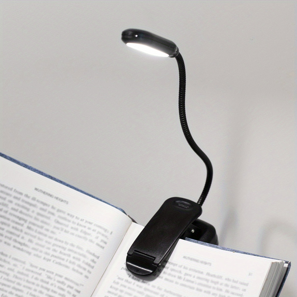 Flexible Clip Lamp - Portable Reading Light with Adjustable Neck for Home or Travel