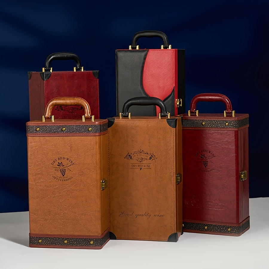 Classic 2-Bottle Wine Carrier with Accessories – Portable Gift Box