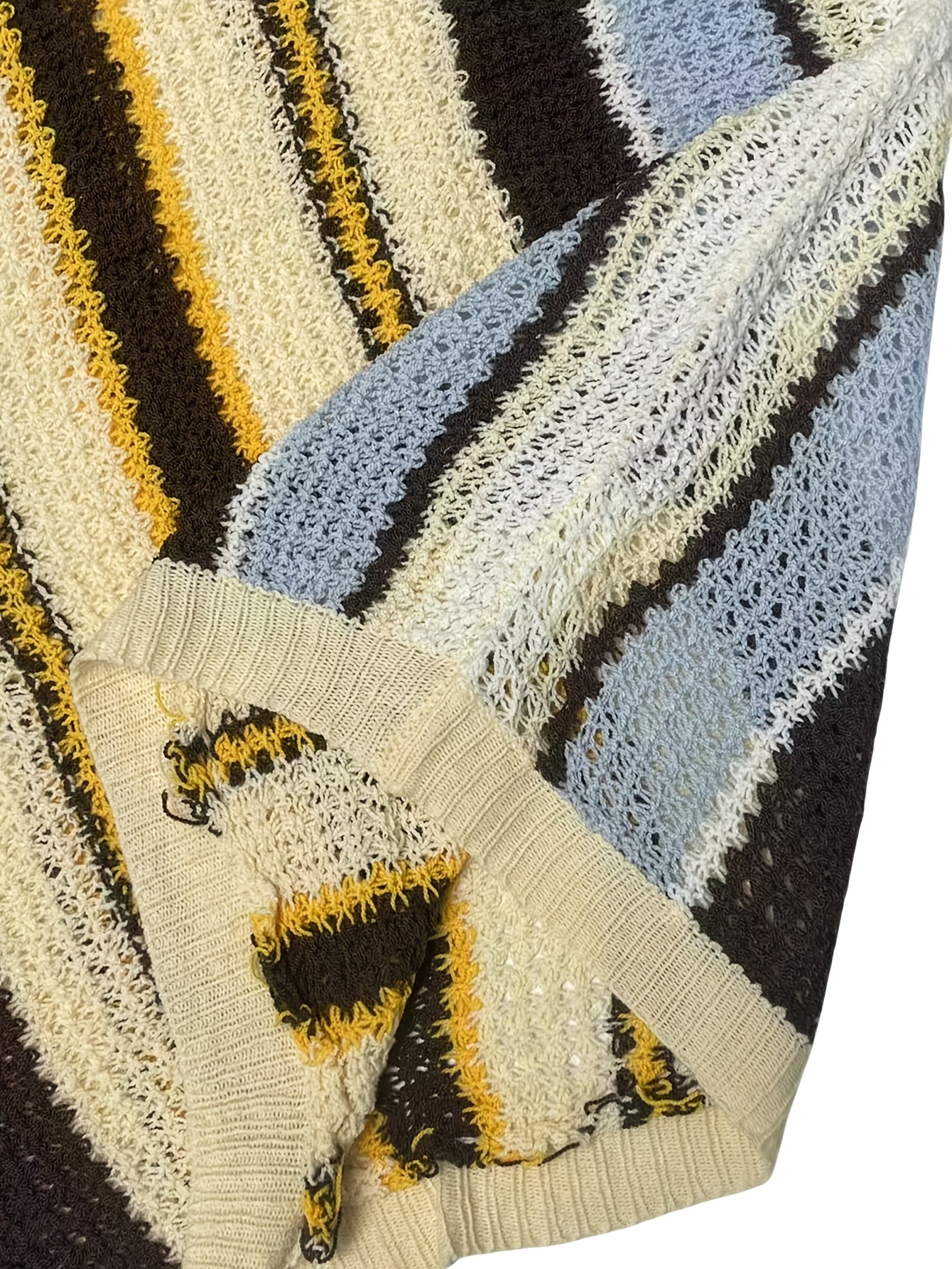 Casual Striped Knitted Jumper – Comfortable and Airy