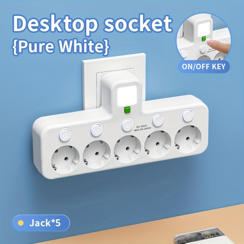 Smart Power Strip with 5 Outlets – Safe and Controllable Use
