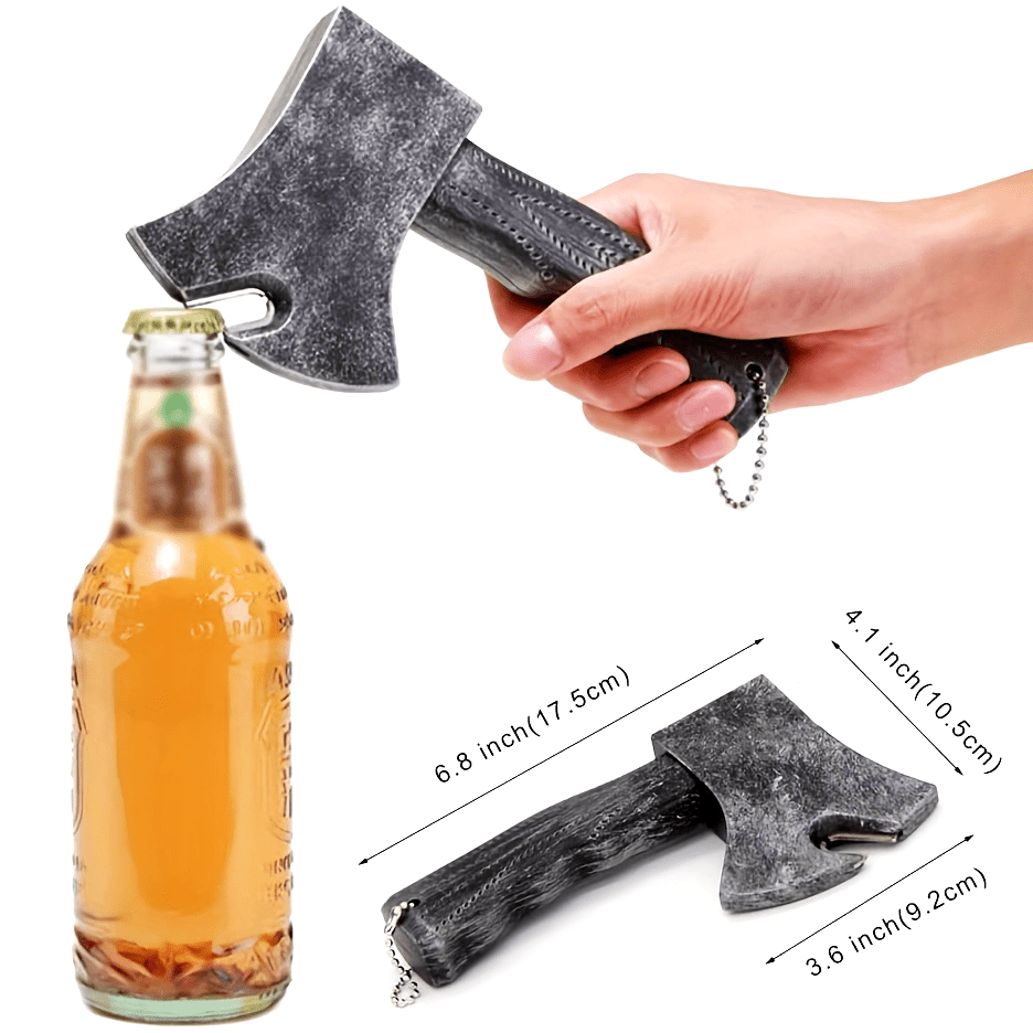 Battle Axe Bottle Opener – Robust Design with Textured Handle