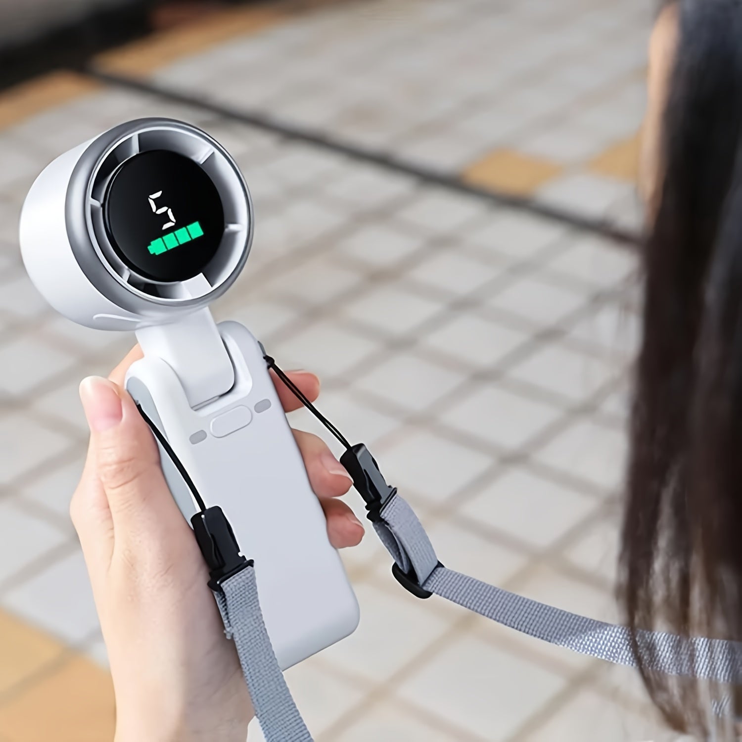 Compact Turbo Handheld Fan – 3-in-1 USB Rechargeable with 5 Speeds