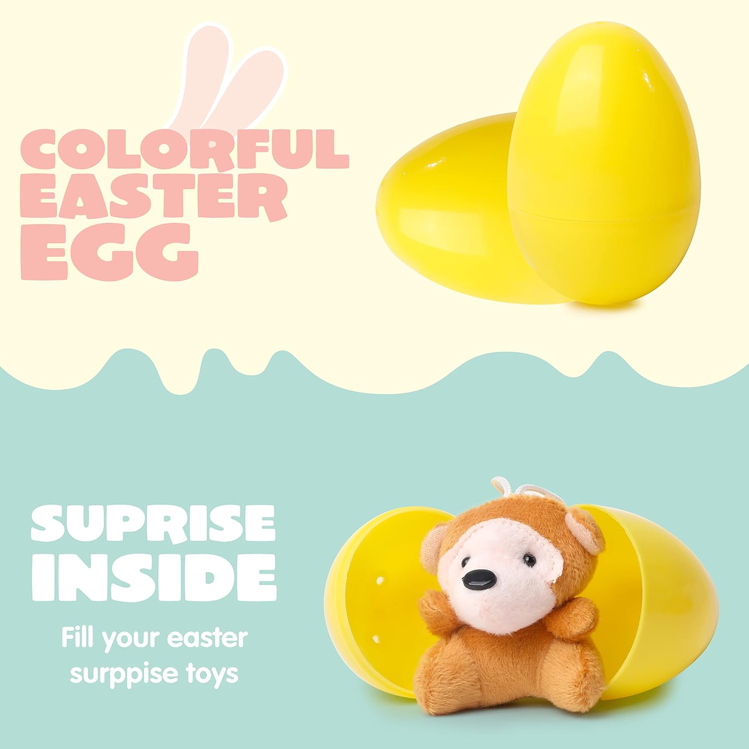 Plush Easter Eggs with Mini Animals for Children – 12 Piece Surprise Egg Set