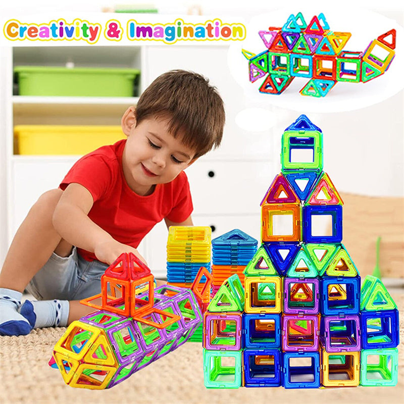 Magnetic Construction Blocks for Children – Educational Play Set with 118/148 Pieces
