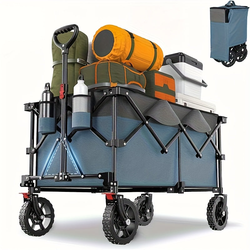 RuggedTrail Folding All-Terrain Trolley – 200L Capacity and 200kg Load Bearing