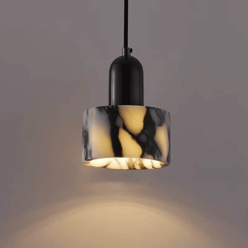Marble Look Pendant Light - Atmospheric Lighting