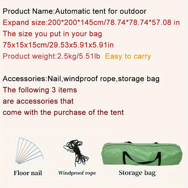 Quick Setup 4-Person Camping Tent – Breathable and Windproof Shelter