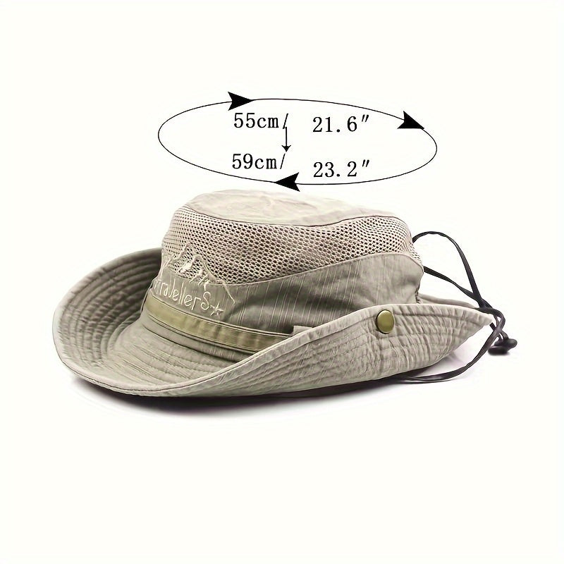 Breathable Outdoor Sun Hat with Cord - UV Protection and Comfort for All Seasons