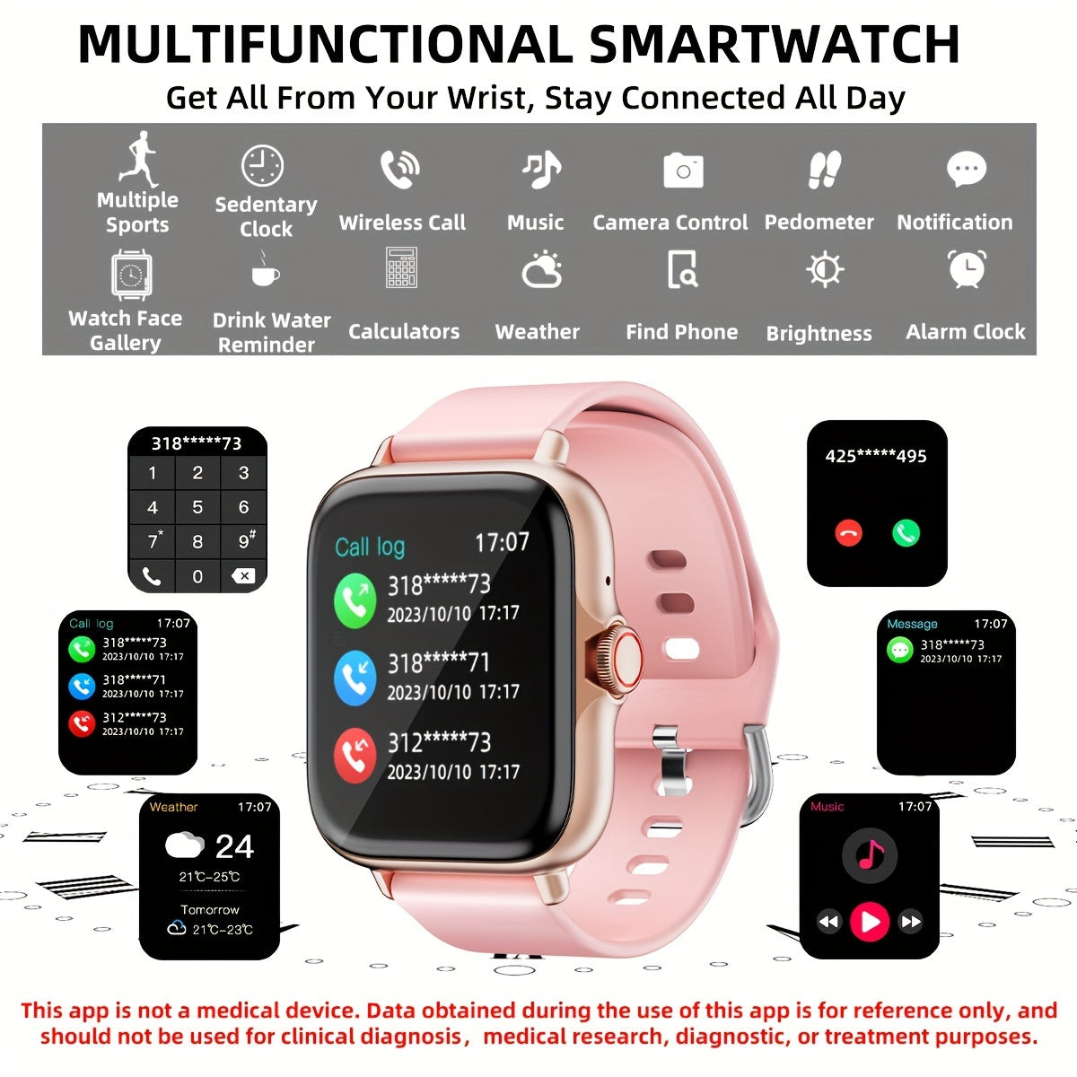 SmartFit Touch - Stylish Smart Watch with Activity Tracker & Notifications