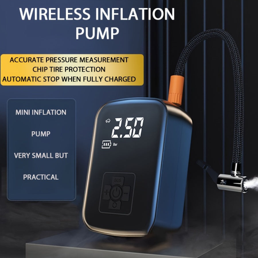 AirPump Pro - Portable Air Compressor with Digital Display & LED Light