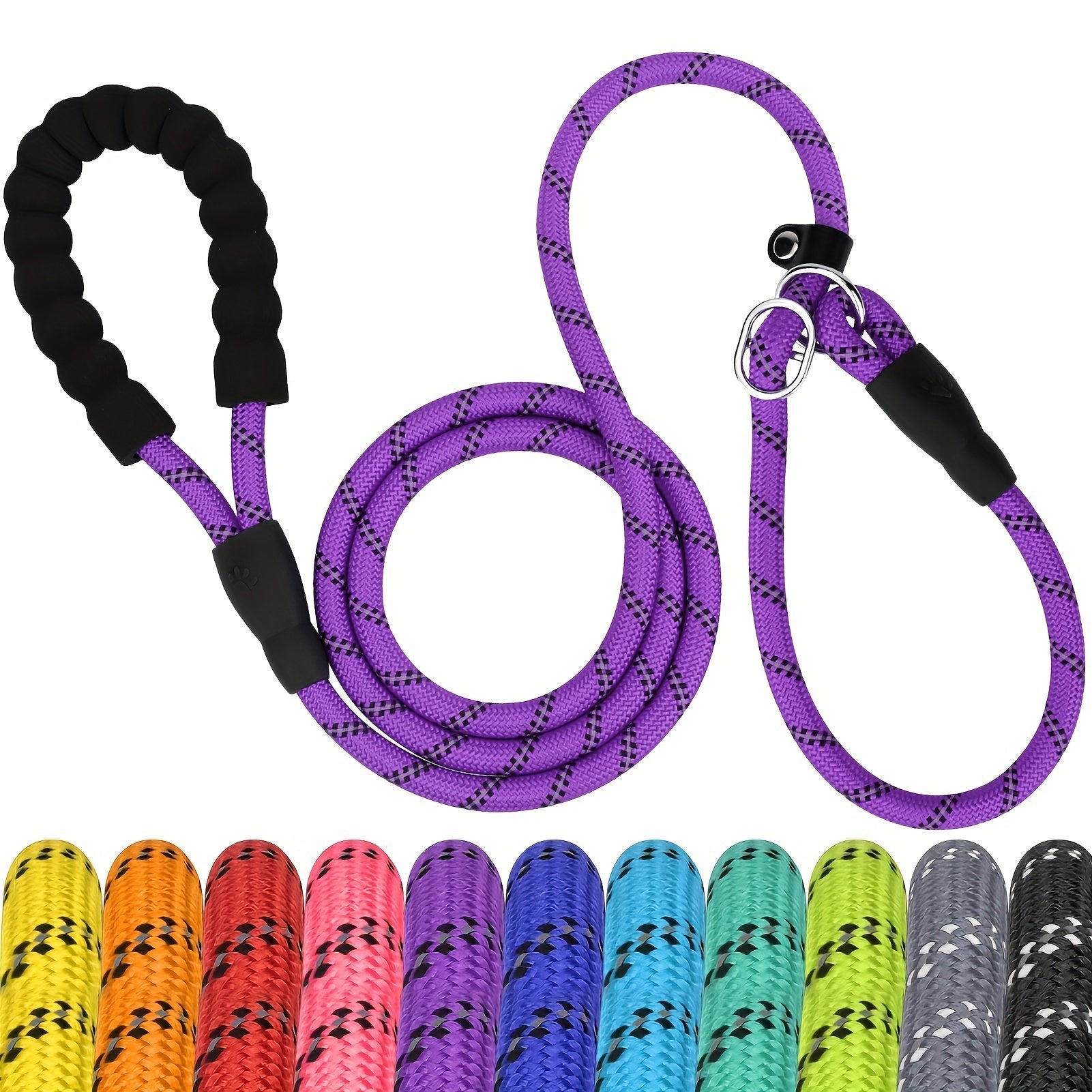 Reflective Dog Lead with Padded Handle – Adjustable and Durable for All Dogs