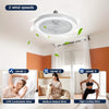 LED Slim Ceiling Fan Light – Dimmable and Quiet