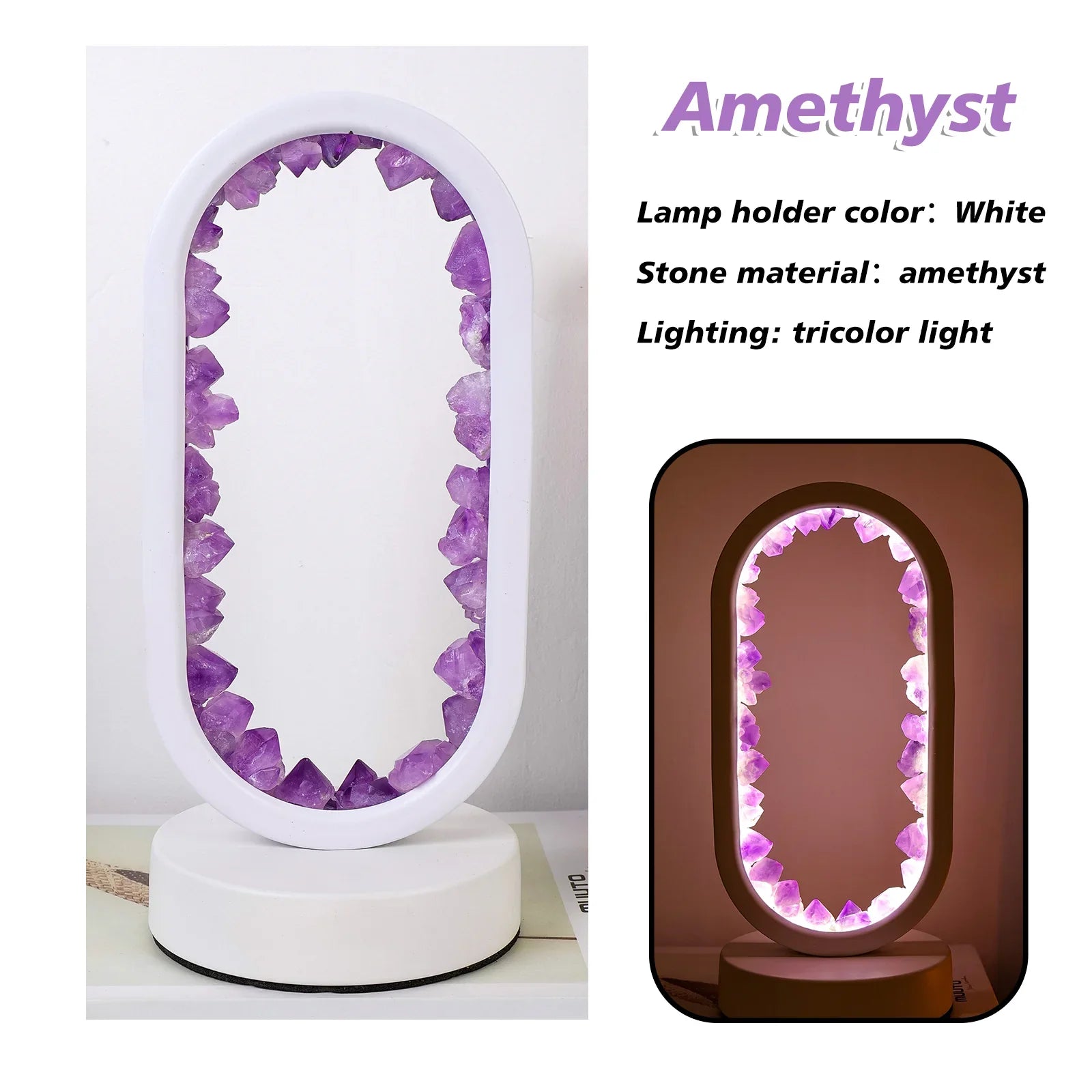 Handmade Amethyst Lamp - Serenith