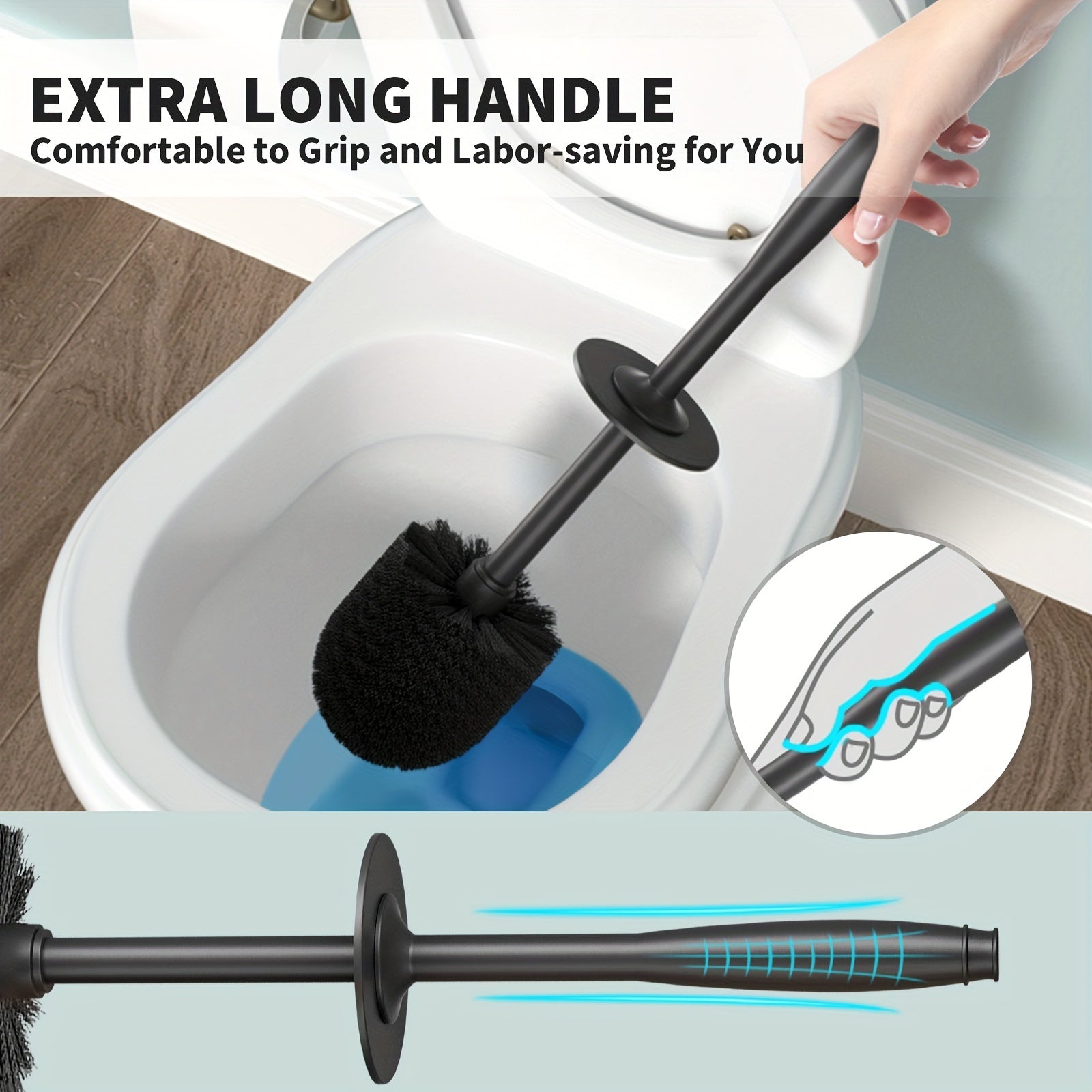 Stylish Toilet Brush with Holder - For a Clean Bathroom
