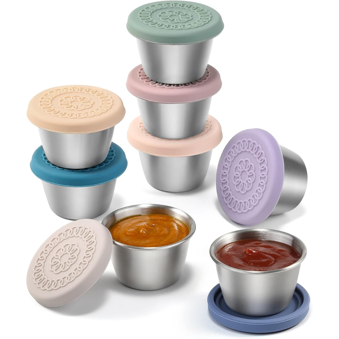 Leak-proof Stainless Steel Sauce Cups (Set of 6) – FlavorPods