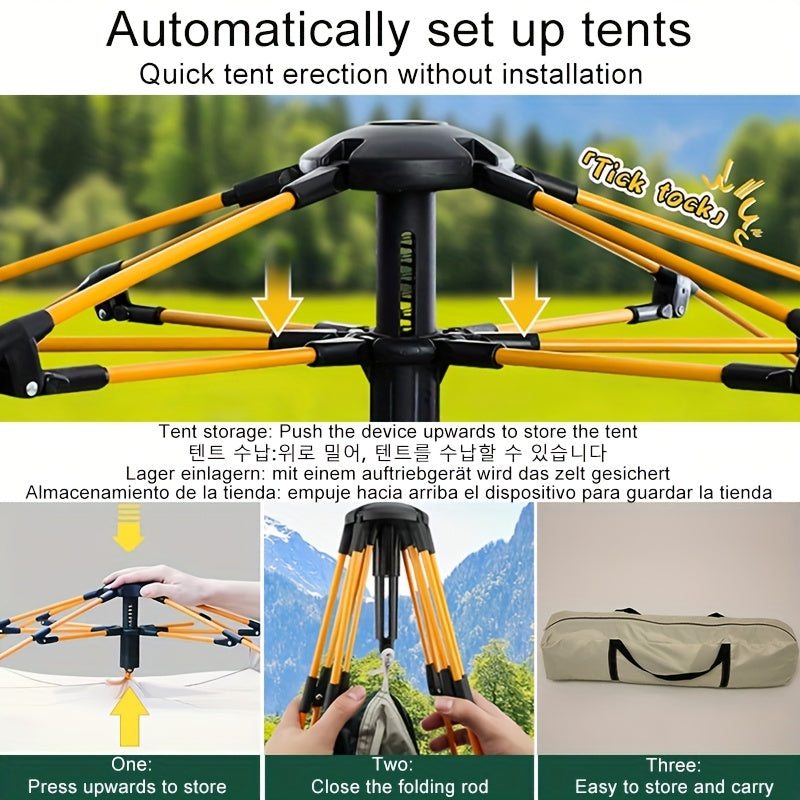 Quick Setup 4-Person Camping Tent – Breathable and Windproof Shelter