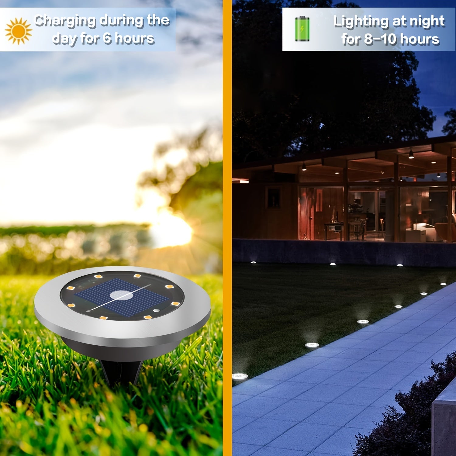 Solar Ground Spotlight – Geometric Stainless Steel Design for Gardens and Paths
