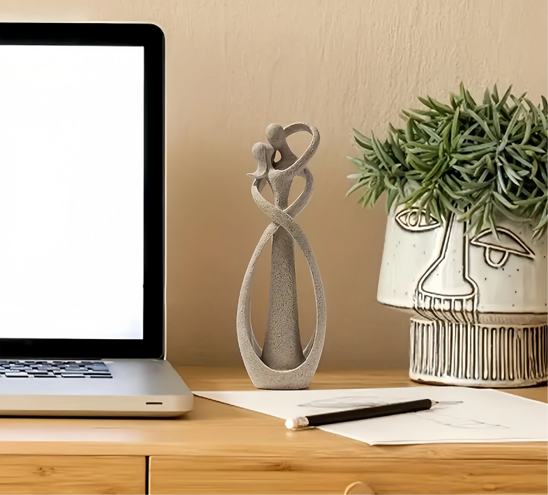 Eternal Embrace Sculpture - Abstract - Timeless Love