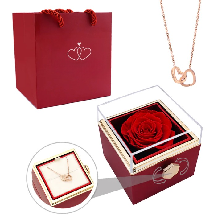 Eternal Rose Box - Personalised Necklace