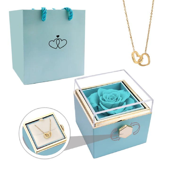 Eternal Rose Box - Personalised Necklace