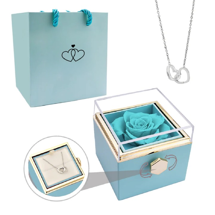 Eternal Rose Box - Personalised Necklace