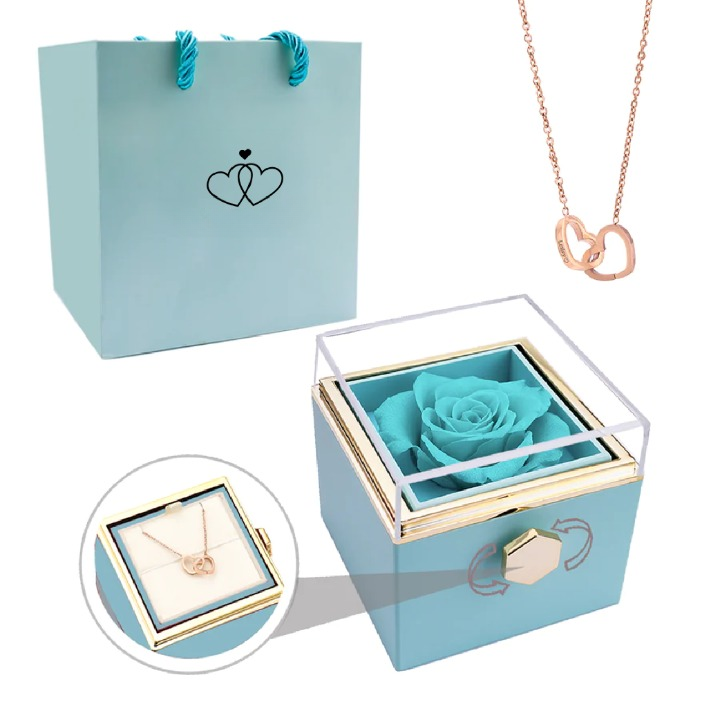 Eternal Rose Box - Personalised Necklace