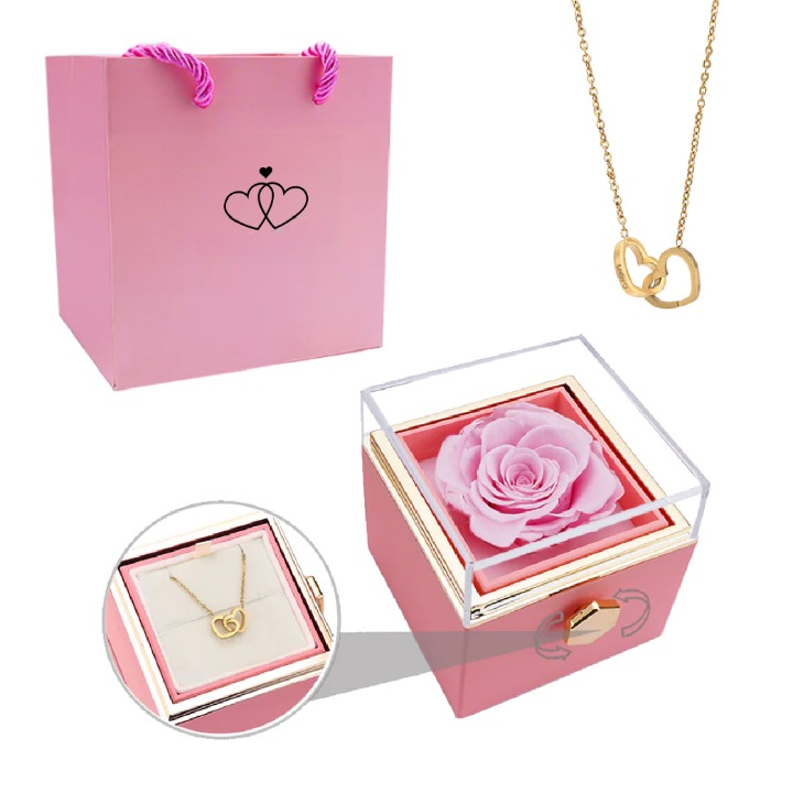 Eternal Rose Box - Personalised Necklace