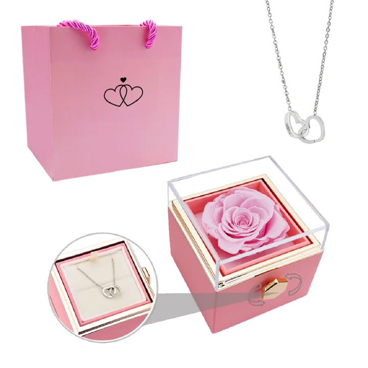 Eternal Rose Box - Personalised Necklace