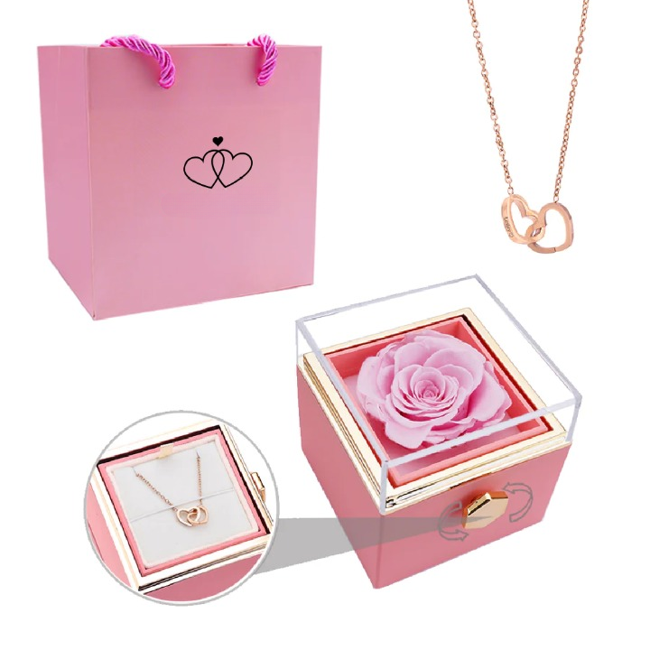 Eternal Rose Box - Personalised Necklace