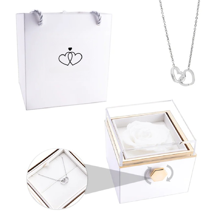 Eternal Rose Box - Personalised Necklace