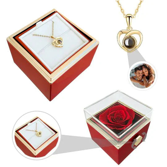 Eternal Rose Box - Necklace with Photo Projection