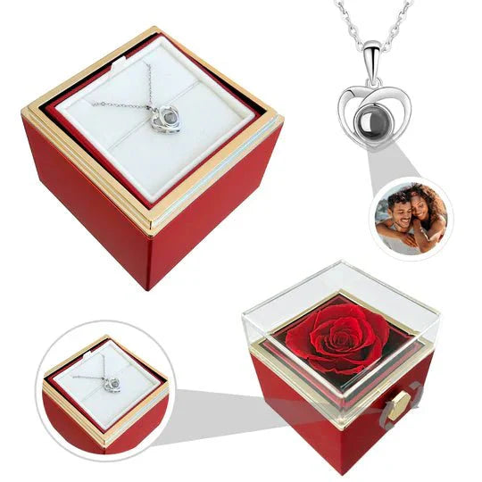 Eternal Rose Box - Necklace with Photo Projection