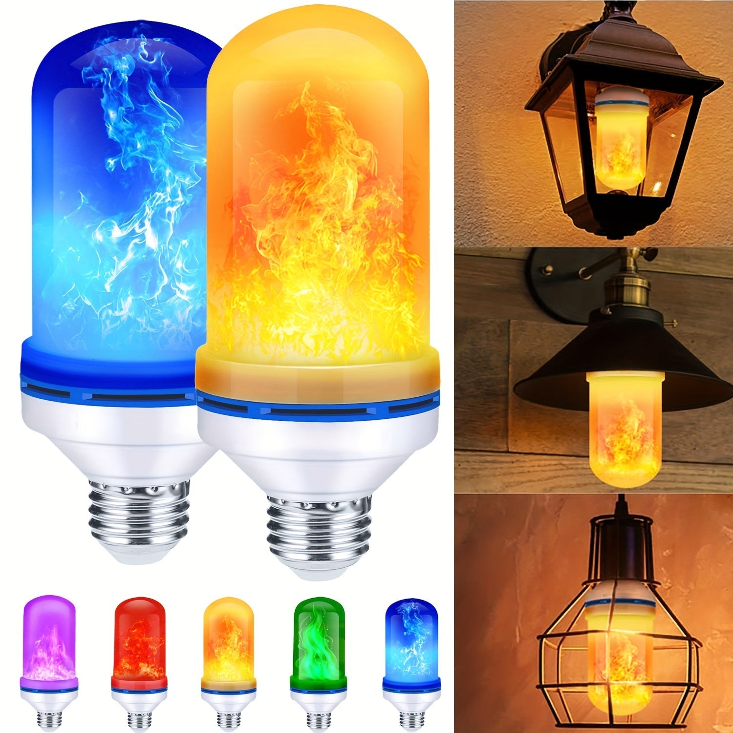FlameGlow LED Lights - Magical Flame Effect in Two