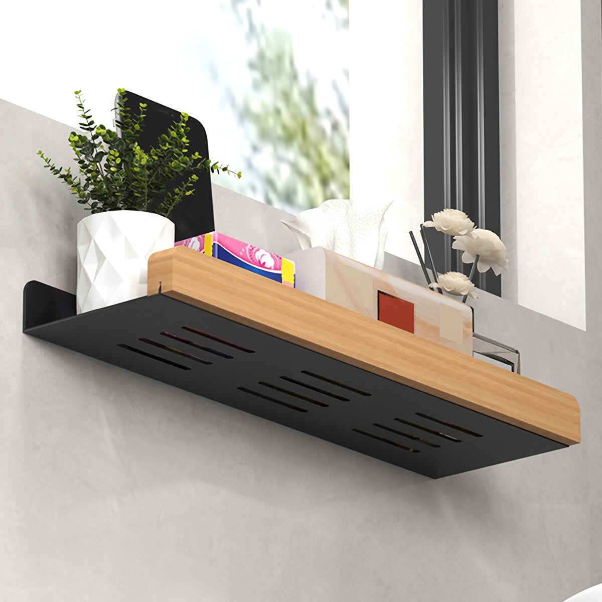 Stylish Wall Shelf Toilet Paper Holder – Perfect for Bathroom Organisation