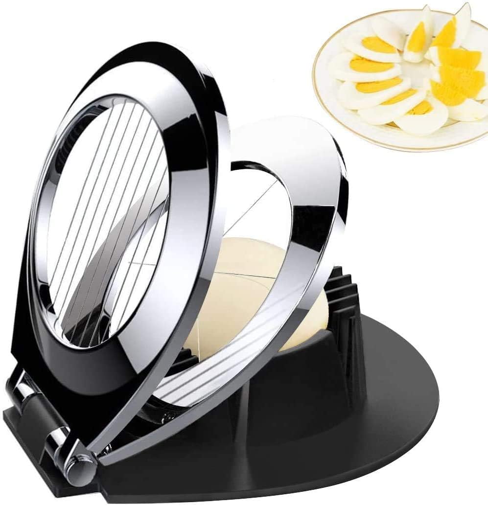Egg Slicer Made of Stainless Steel – 3 Cutting Styles for Quick Preparation!
