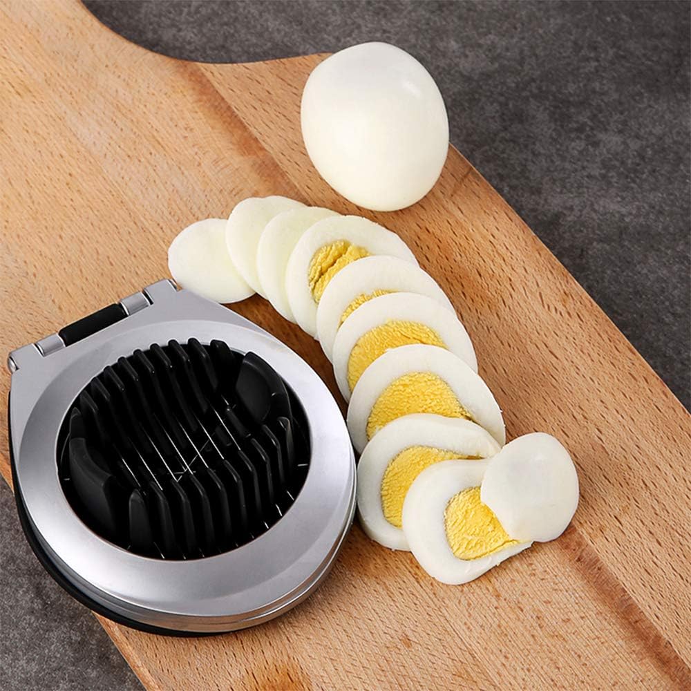 Egg Slicer Made of Stainless Steel – 3 Cutting Styles for Quick Preparation!