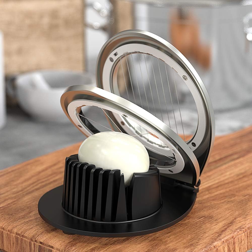 Egg Slicer Made of Stainless Steel – 3 Cutting Styles for Quick Preparation!