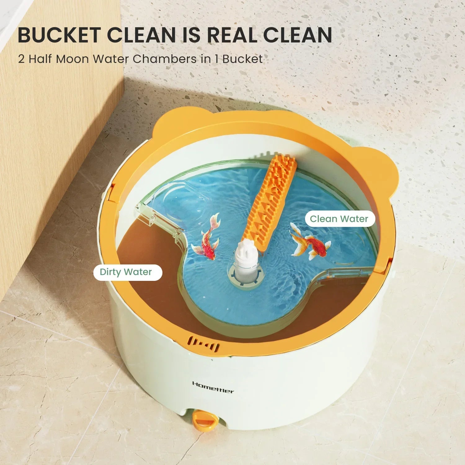 Self-Rotating Mop with Bucket - SpinMop