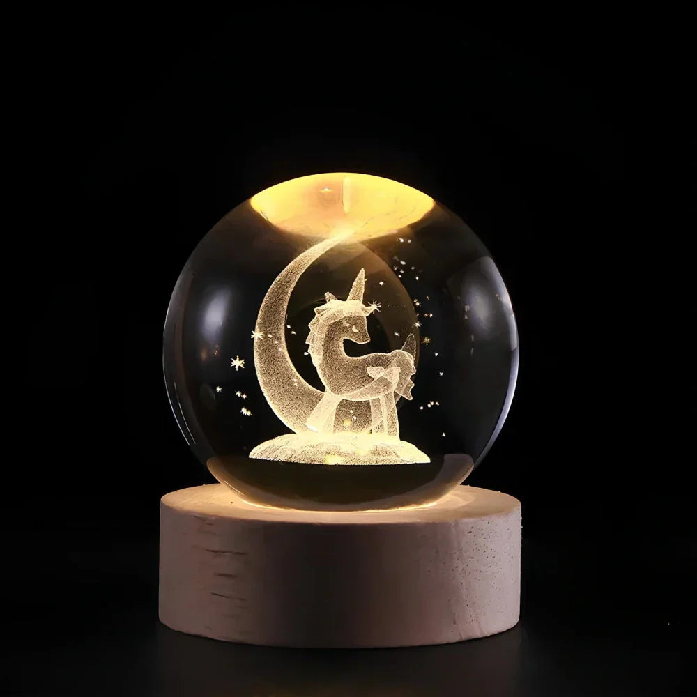 3D-Engraved Crystal Ball - Celestia
