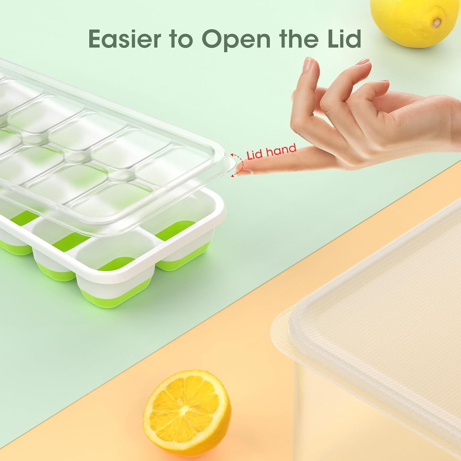 Stackable Silicone Ice Cube Moulds with Storage Box