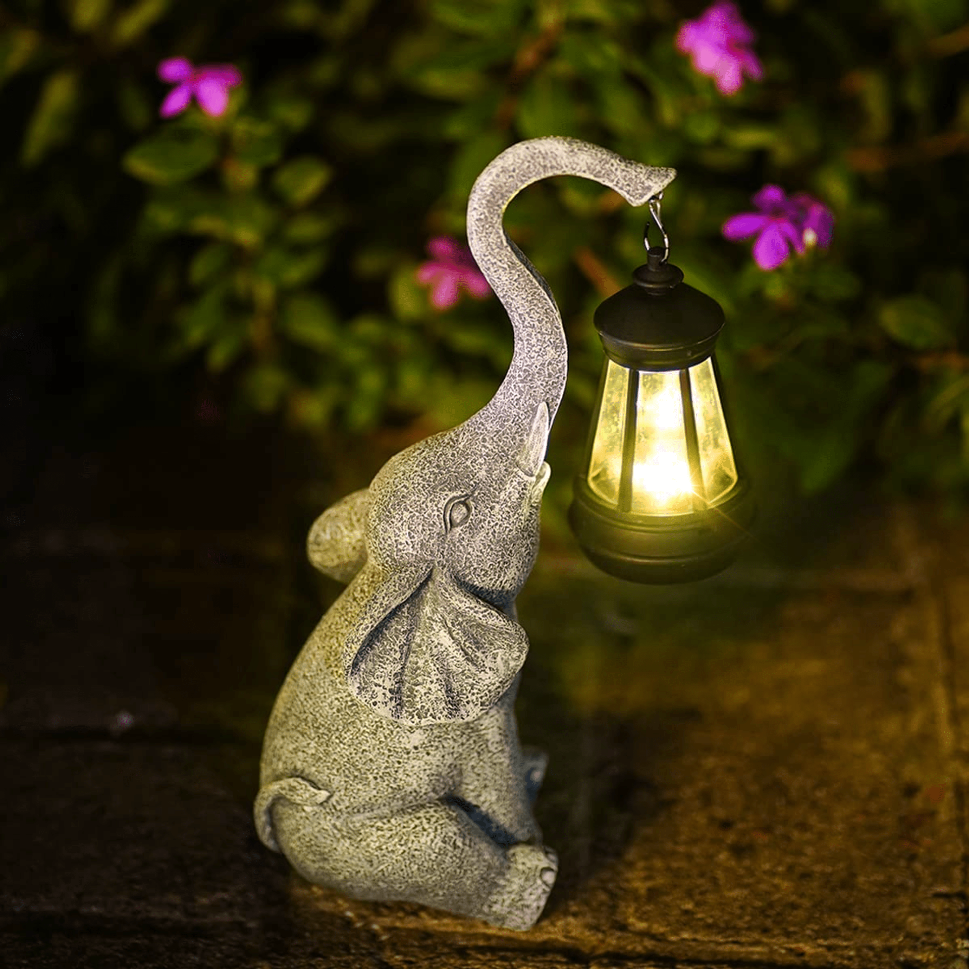 Atmospheric Solar Light for the Garden - Elephant Glow