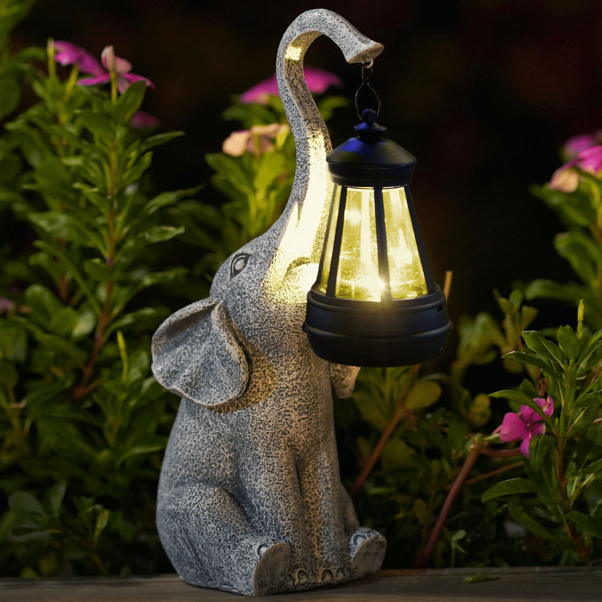 Atmospheric Solar Light for the Garden - Elephant Glow