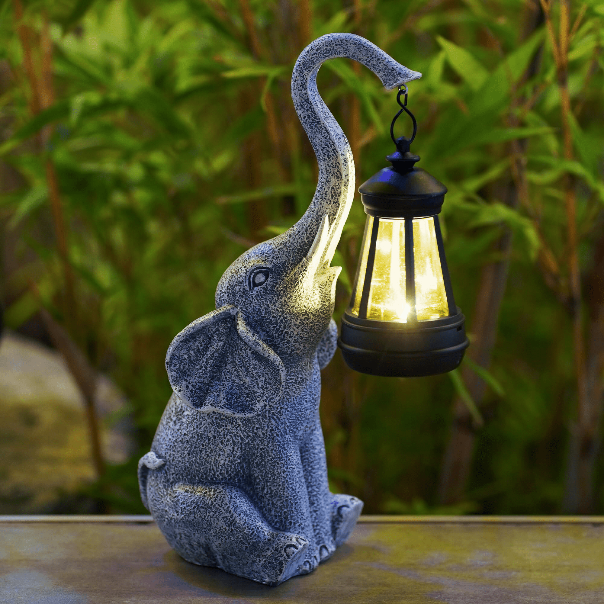 Atmospheric Solar Light for the Garden - Elephant Glow