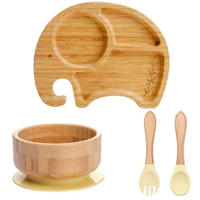 Kids' Dinner Set with Suction Cup – EcoFeast