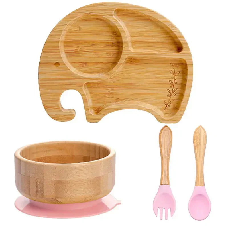 Kids' Dinner Set with Suction Cup – EcoFeast