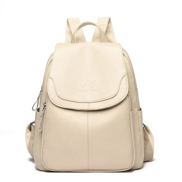 Ladies' Leather Backpack - Vegan Leather - Practical & Stylish