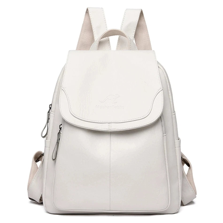 Ladies' Leather Backpack - Vegan Leather - Practical & Stylish