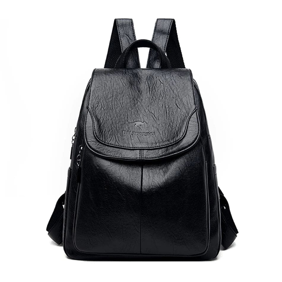 Ladies' Leather Backpack - Vegan Leather - Practical & Stylish
